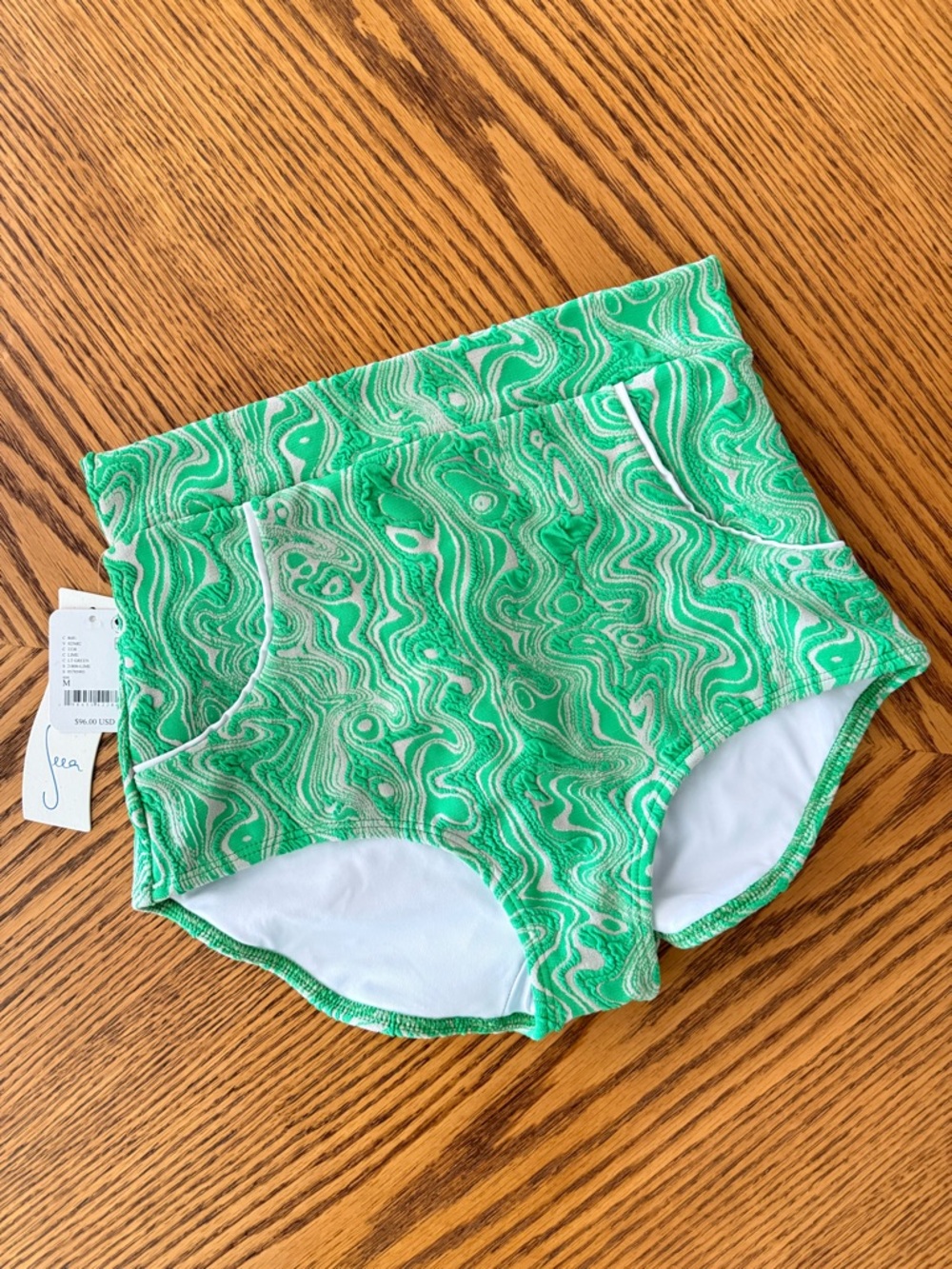 SEEA Georgia High Waisted Surf Bottom - Lime Green